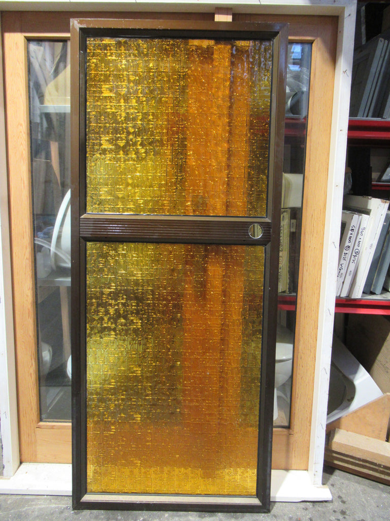 Retro Aluminium 2 Lite Door with Amber Aztec Glass 1920H x 810W
