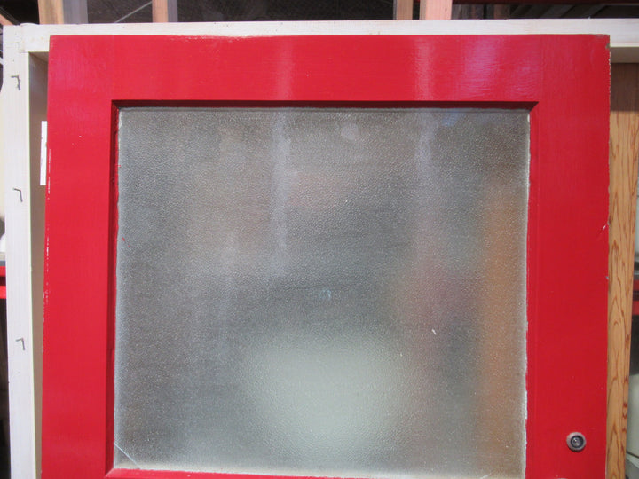 3 Lite Exterior Red Door with Peep Hole 1960H x 805W x 45D