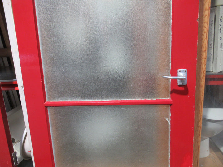 3 Lite Exterior Red Door with Peep Hole 1960H x 805W x 45D
