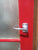3 Lite Exterior Red Door with Peep Hole 1960H x 805W x 45D