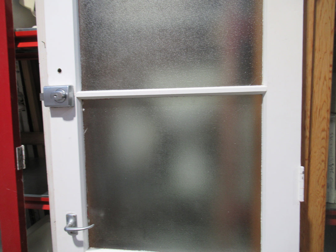 3 Lite Exterior Red Door with Peep Hole 1960H x 805W x 45D