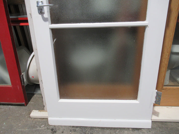 3 Lite Exterior Red Door with Peep Hole 1960H x 805W x 45D