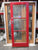 3 Lite Red/White Exterior Door 1980H x 765W x 40D