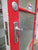 3 Lite Red/White Exterior Door 1980H x 765W x 40D