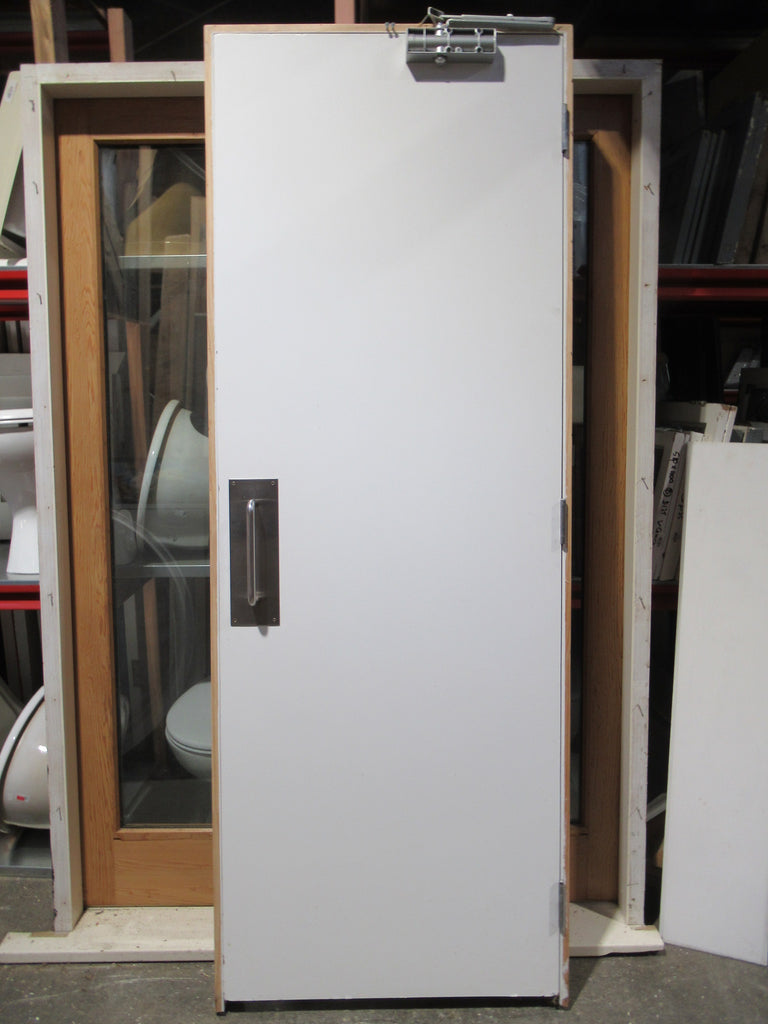 Painted Hollow Core Door in a Frame with Hardware 2020H x 745W x110D/Door 1990H x 705W