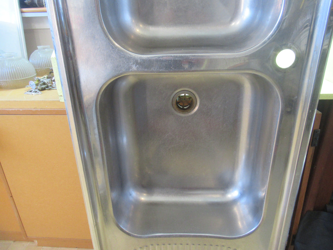 Stainless Steel Kitchen Double Sink Bench
