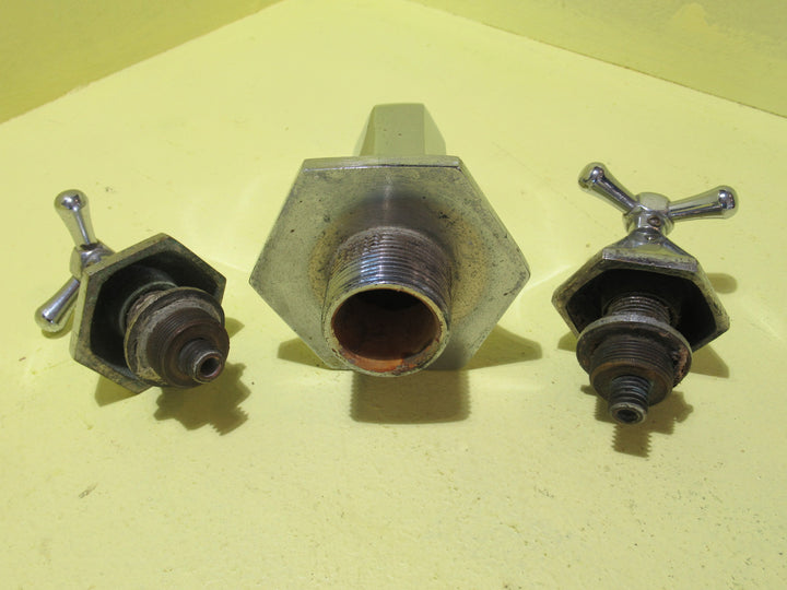 Art Deco Hexagonal Bath Spout with Taps    100H x 60W (Taps)