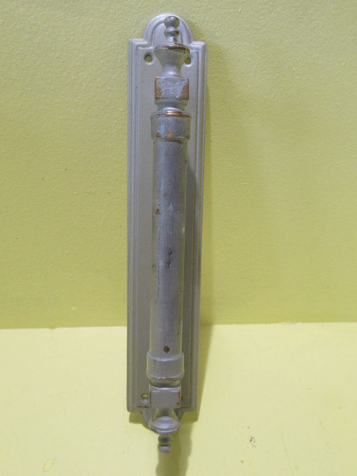 Painted Grey over Brass Pull Handle   245L x 45W x 60D