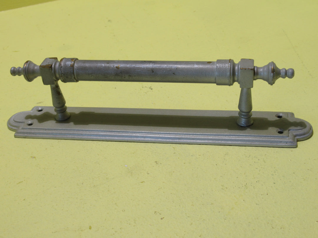 Painted Grey over Brass Pull Handle   245L x 45W x 60D