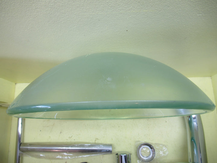 Glass Bowl Basin with Waterfall Mixer Tap with Towel Rail Bowl 450Dia x 145D