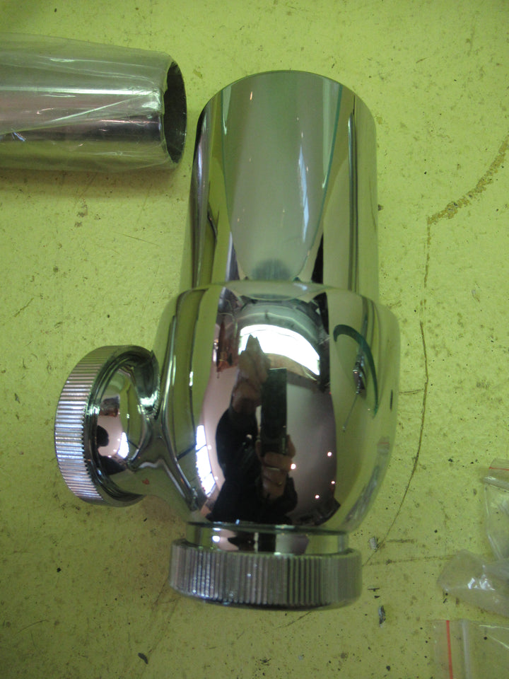 Glass Bowl Basin with Waterfall Mixer Tap with Towel Rail Bowl 450Dia x 145D