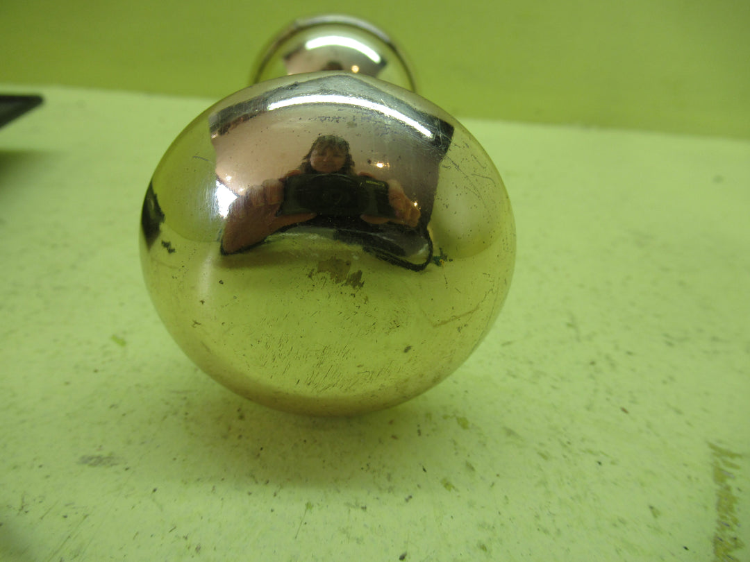 Modern Skirted Rim Lock and Hollow Brass Effect Handle 150L x 105H x 25D/Handle 45H  x 55D