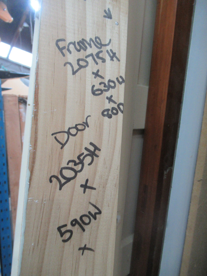 Paint Finish Hollowcore Door in Frame 2075H x 630H x 80D/Door 2035H x 5901W