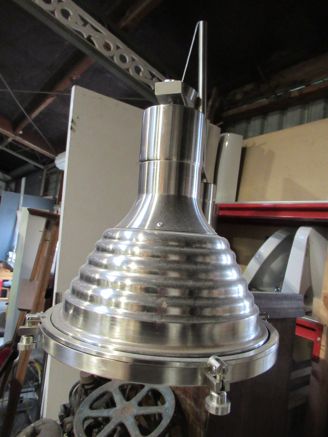 Retro Industrial 3 Ceiling Mounted Cone Shape Pendant Light - 1000H x 1550W x 450D
