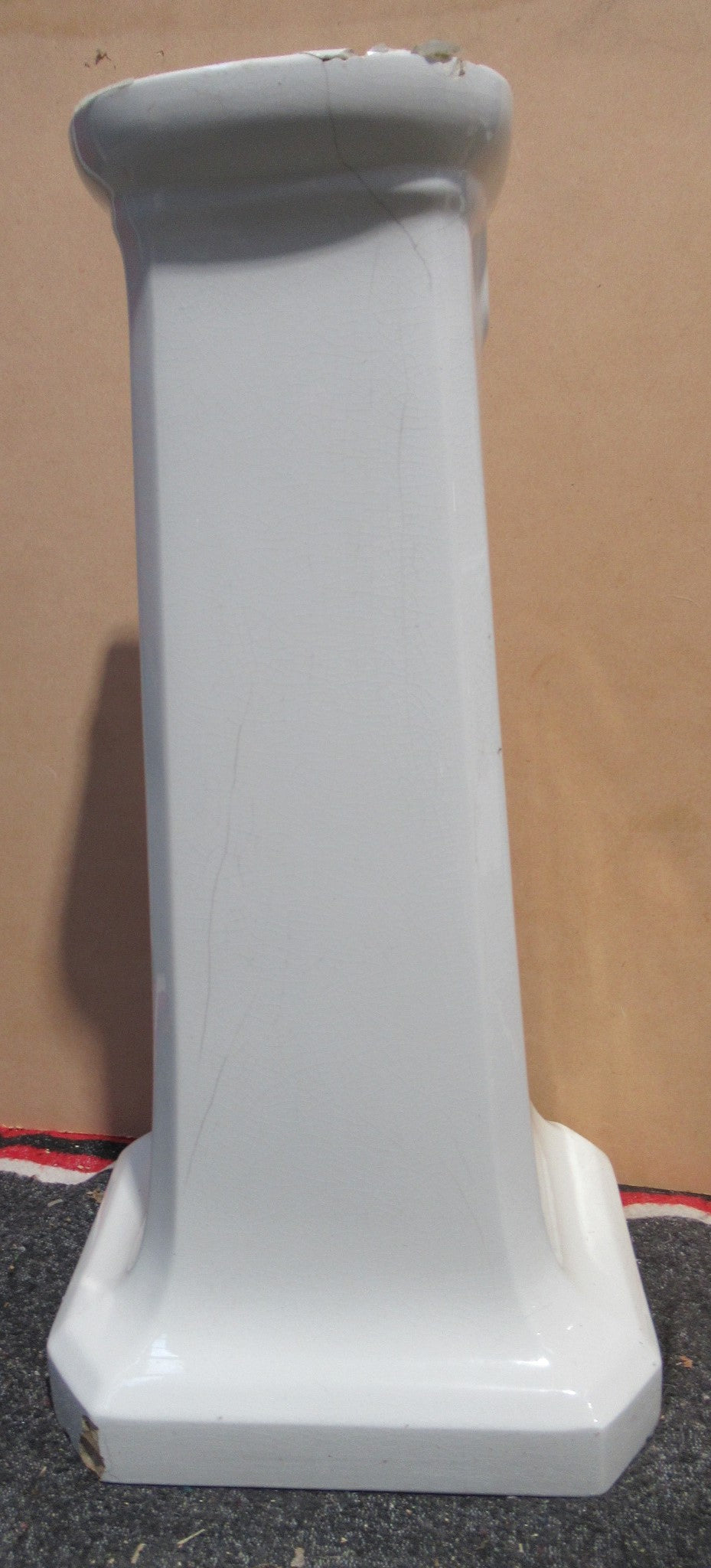 Twyfords Square Bottom White Porcelain Pedestal   645H x 330W x 260D