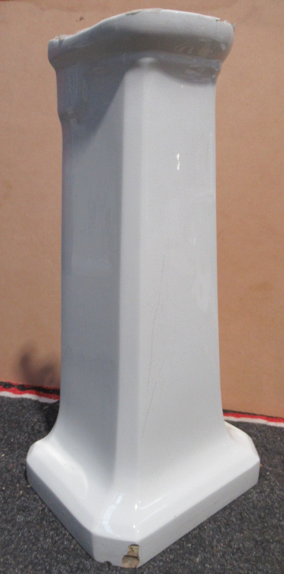Twyfords Square Bottom White Porcelain Pedestal   645H x 330W x 260D