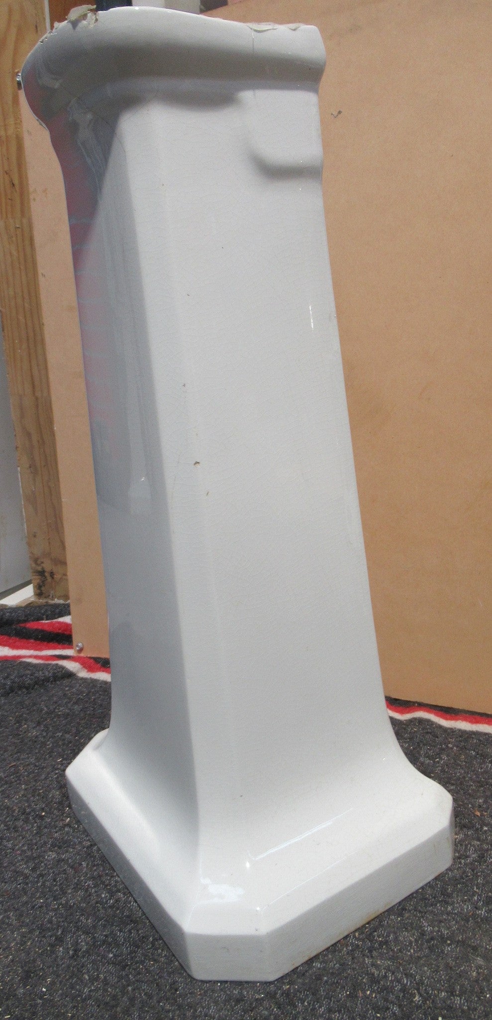 Twyfords Square Bottom White Porcelain Pedestal   645H x 330W x 260D