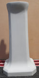 White Square Base Porcelain Pedestal    640H x Base 330W x 260D, Top 200W