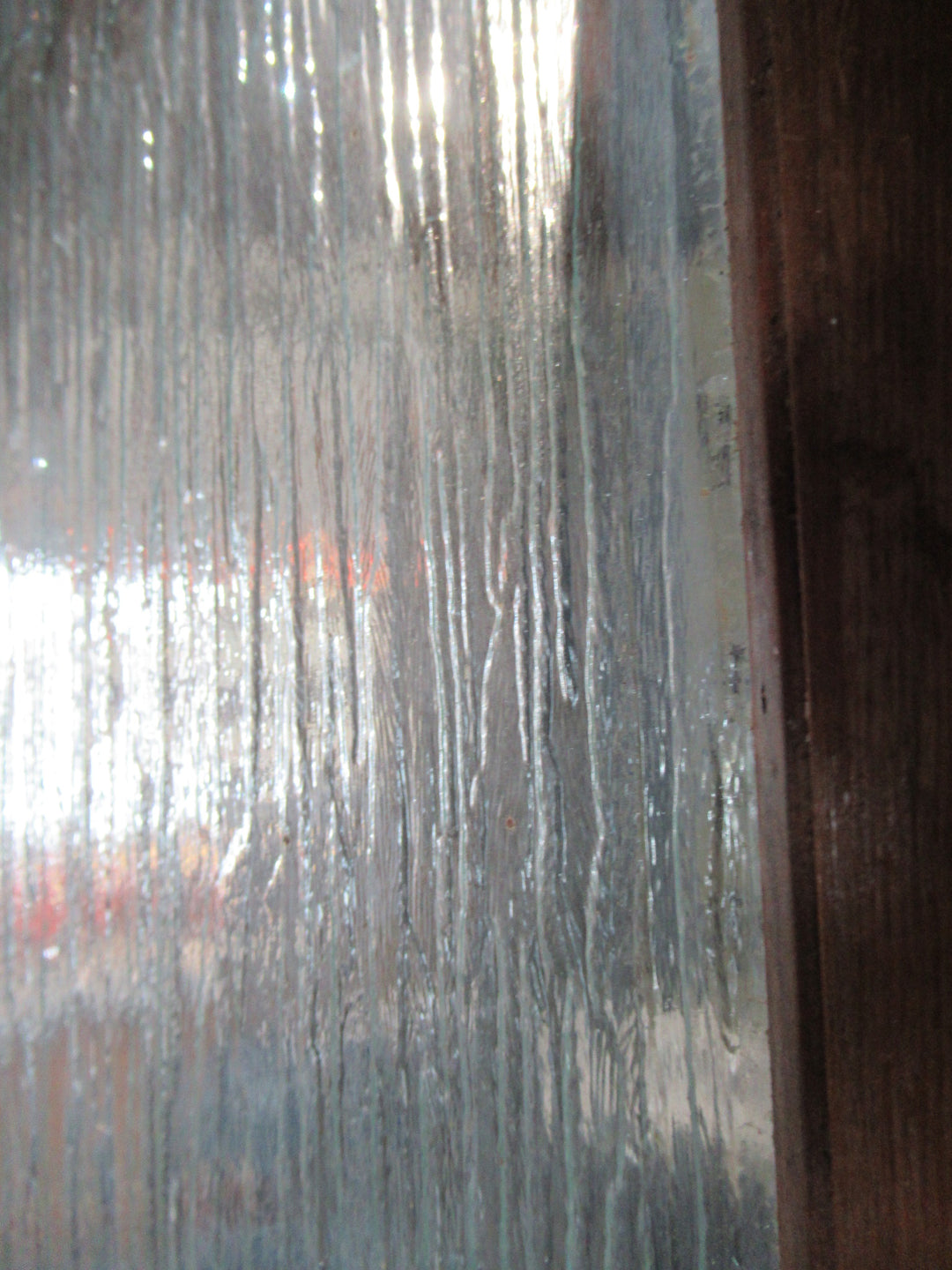 Native Timber Single Sliding Door with Waterfall Glass     1975H x 765W