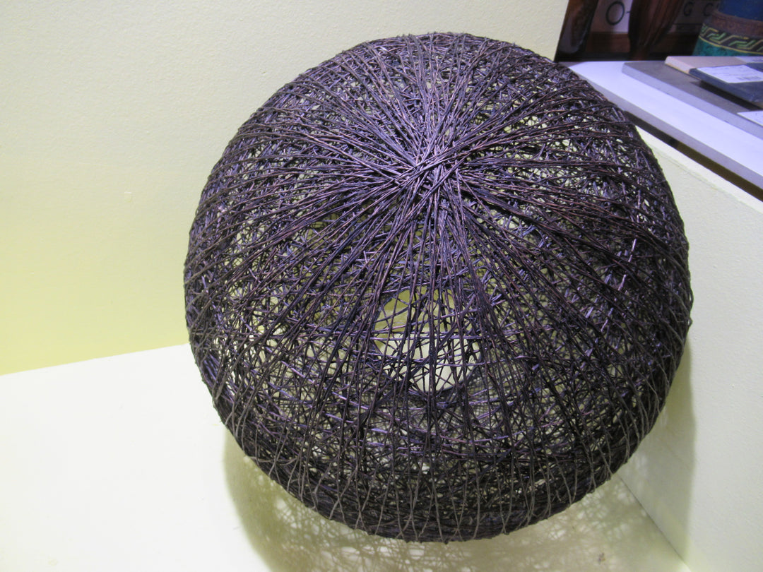 Dark Brown Spherical Wrapped String Light Shade     400 Dia