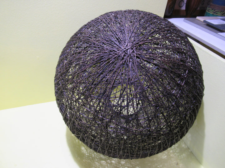 Dark Brown Spherical Wrapped String Light Shade     400 Dia