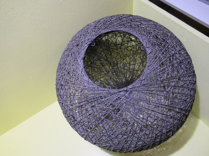 Dark Brown Spherical Wrapped String Light Shade     400 Dia
