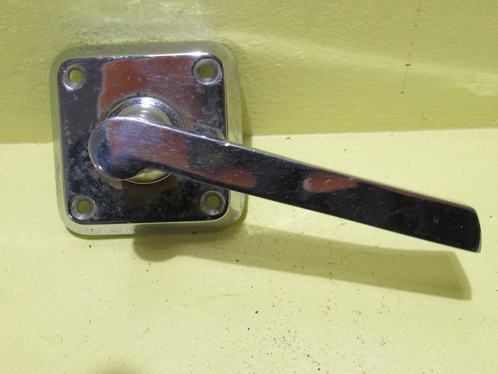Art Deco Brass Lever Handle on Square Plate 57SQ/Lever 112L x 45H