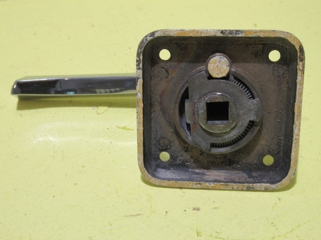 Art Deco Brass Lever Handle on Square Plate 57SQ/Lever 112L x 45H