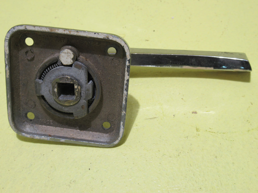 Art Deco Brass Lever Handle on Square Plate 57SQ/Lever 112L x 45H