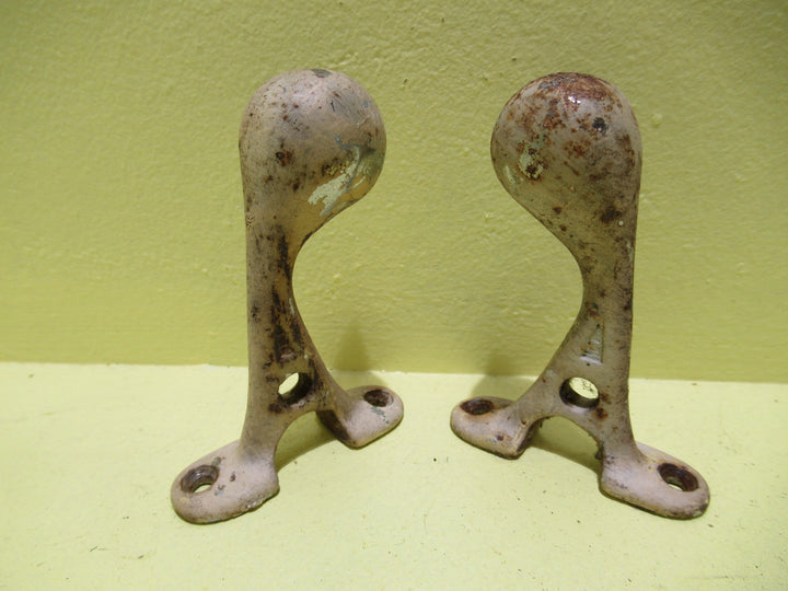 Vintage Chrome Eiffel Tower Shape Towel Holders 80H x 60W x 18D