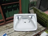 McSkimmings Modern Basin with Retro Taps 260H x 560W x 420D