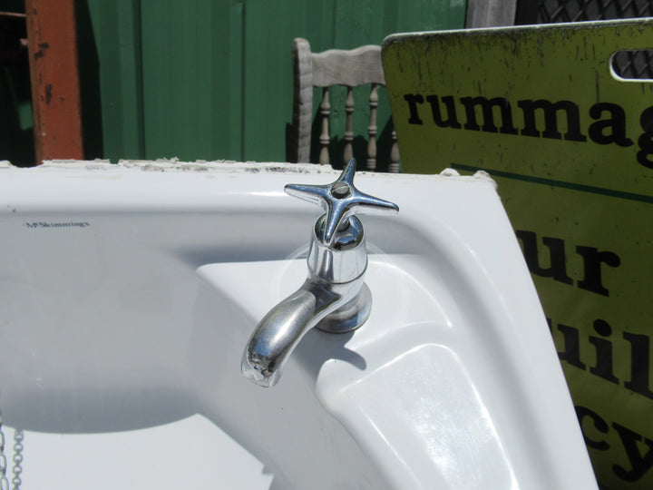 McSkimmings Modern Basin with Retro Taps 260H x 560W x 420D