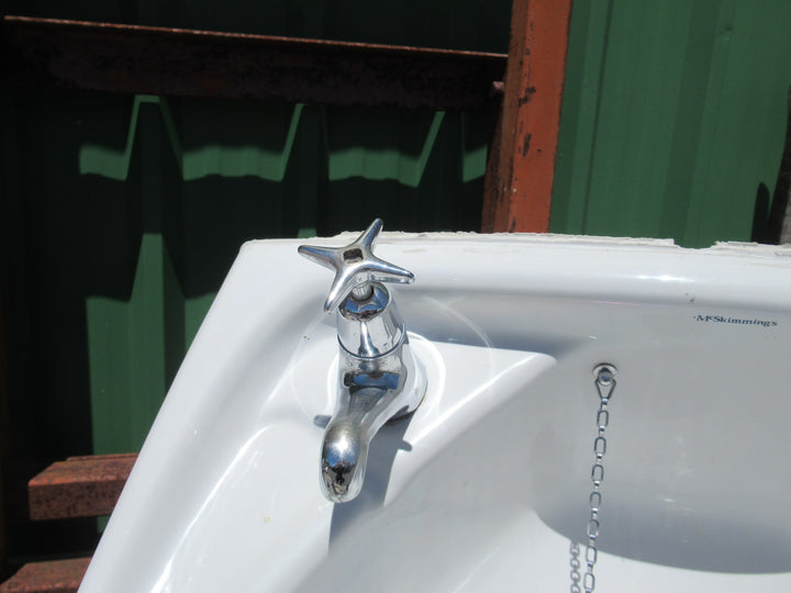 McSkimmings Modern Basin with Retro Taps 260H x 560W x 420D