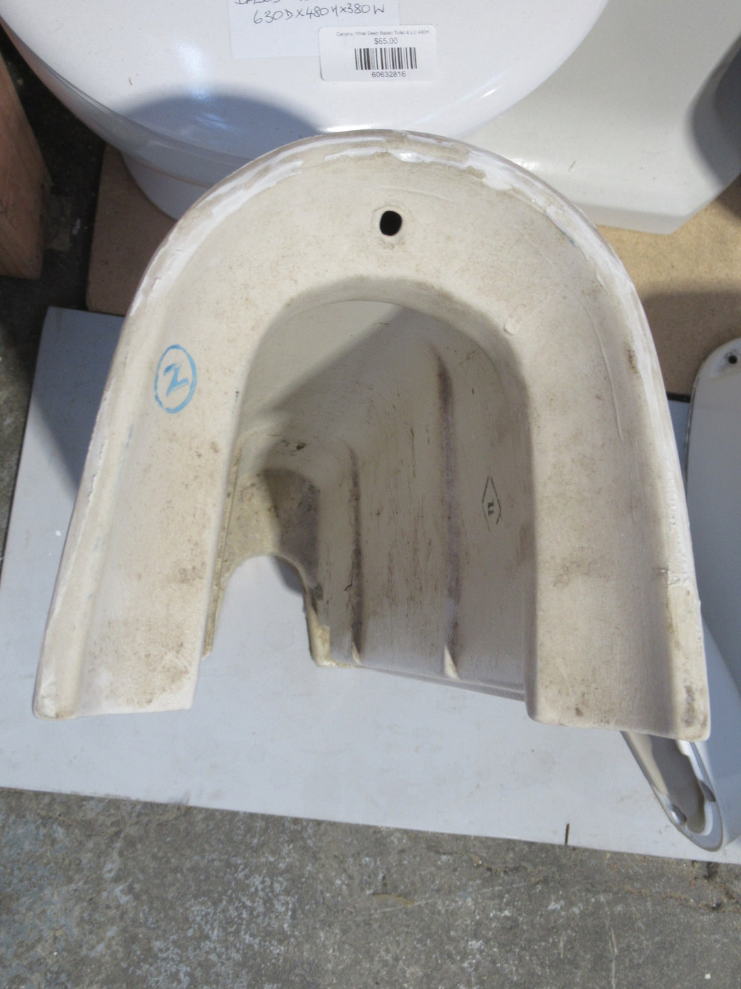 White Porcelain Pedestal 680H x 180W x 170D
