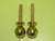 Brass Door Knob Style 50Dai  x 50-100L Wooden Curtain Rod Finial