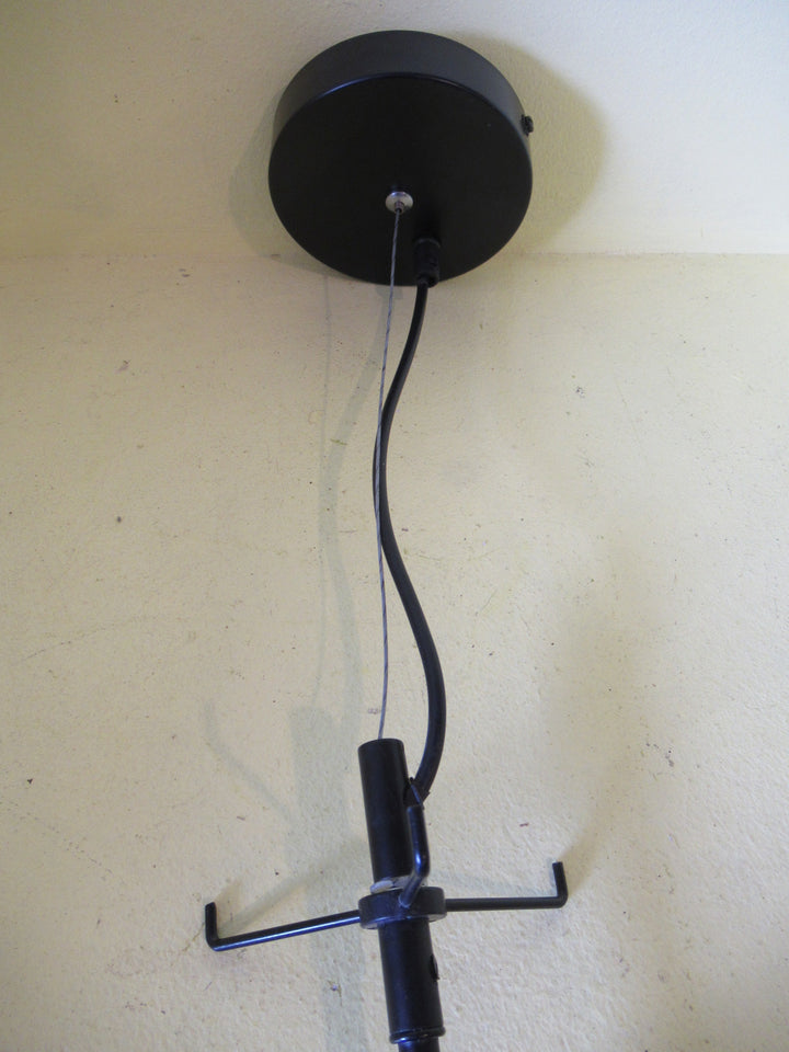 Black Hanging Single Light with String Ball Shade 445H x 112Dia Fitting