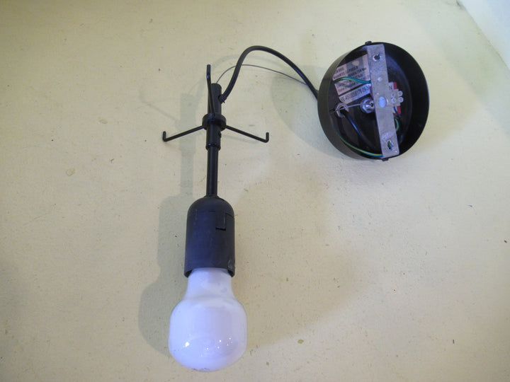 Black Hanging Single Light with String Ball Shade 445H x 112Dia Fitting