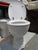 White Porcelain Toilet Pan & Seat   430H x 510D x 370W