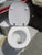 White Porcelain Toilet Pan & Seat   430H x 510D x 370W