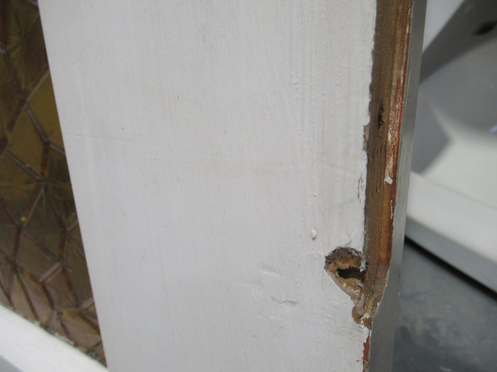 3 Lite Amber Glass Exterior Door   1975H x 805W x 40D