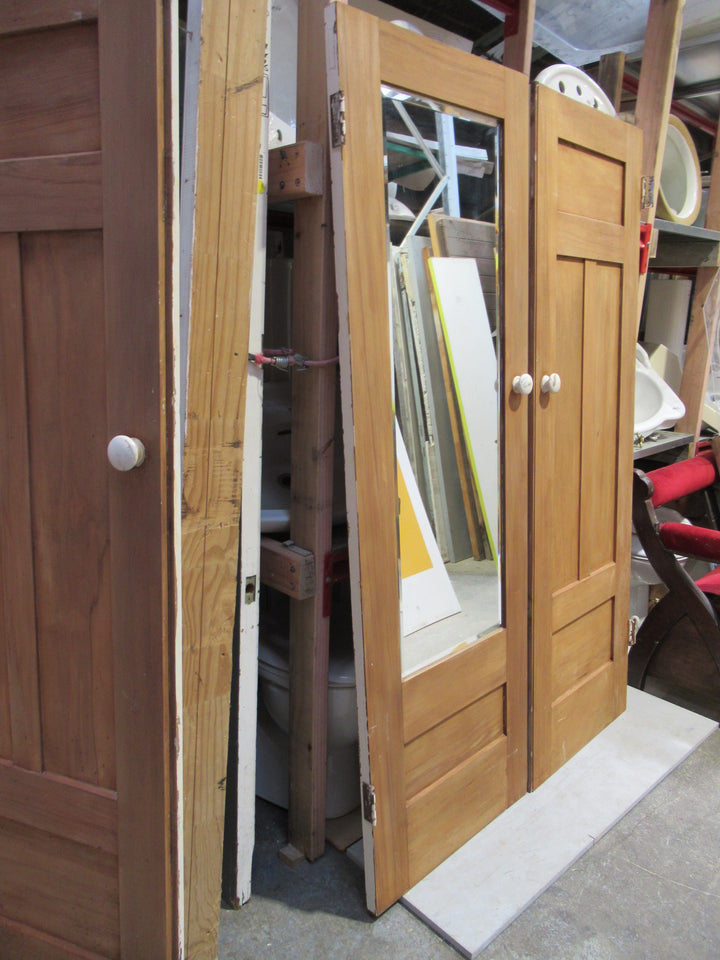 4 Panel/ 1 Panel with a Mirror Wardrobe Double Rimu Doors 1830Hx 605-1210W x 32D