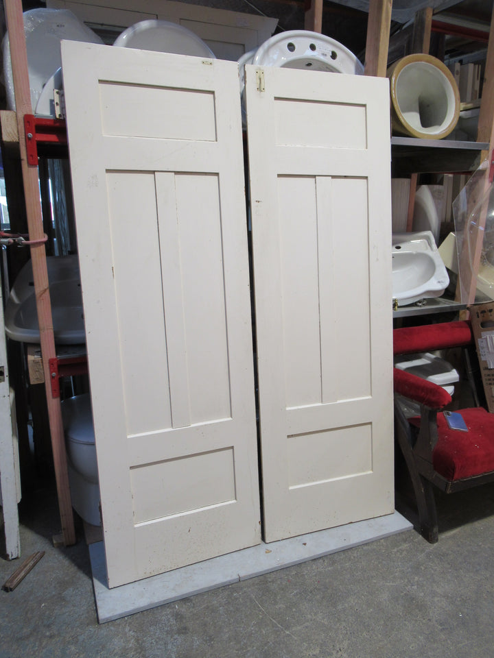 4 Panel Hallway/Wardrobe Double Doors 1820H x 605-1210W x 32D