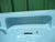 Art Deco Shanks Arctic Blue Basin & Pedestal -Basin 635L x 460D x 380H/630Hx 260W x 260D