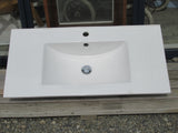 Rectangle Modern Vanity Top with Shallow Sink   910L x 470W x 200D