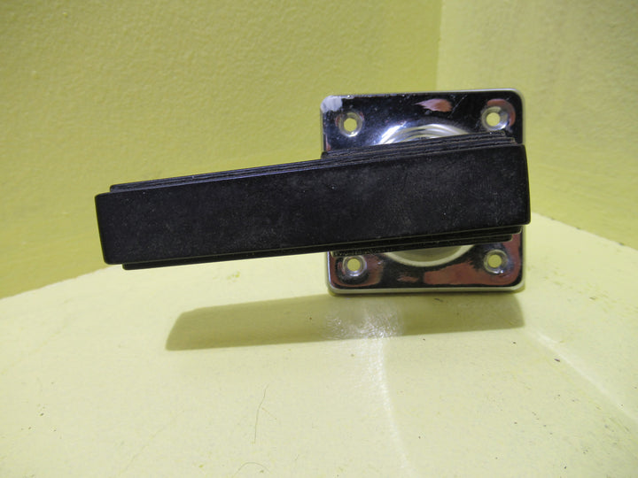 Art Deco Stepped Bakelite Lever Hallway Handle with Chrome Square Plate 55SQ/Lever 85L x  21 W