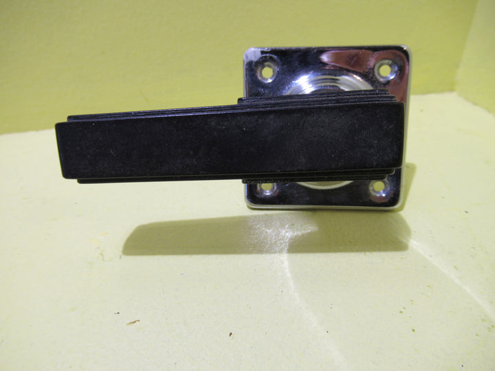 Art Deco Stepped Bakelite Lever Hallway Handle with Chrome Square Plate 55SQ/Lever 85L x  21 W