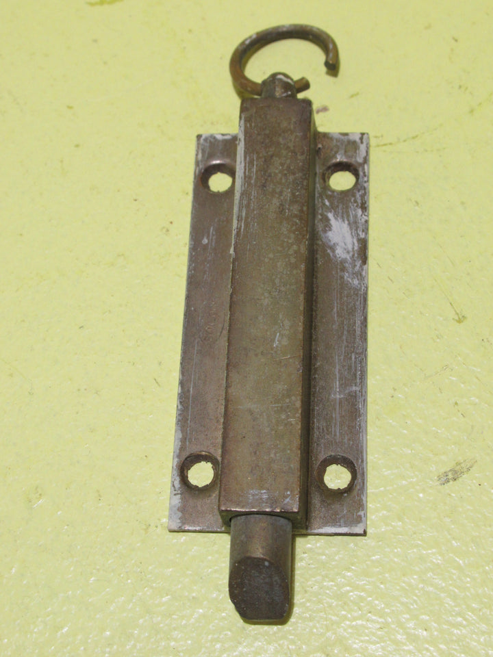 Vintage Brass Pull Slide Lock 100L x 32W x 12D/Chain 590L
