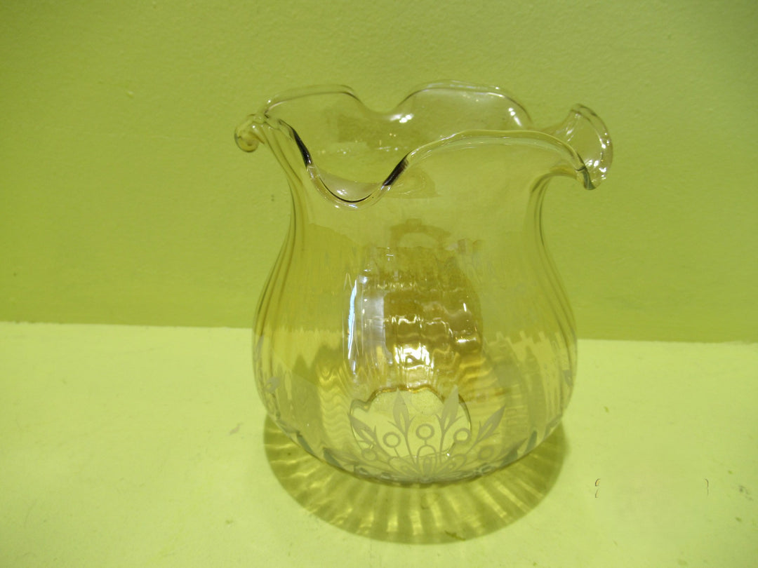 Vintage soft Amber Light Shade 135H x 120W/Top 55 Dia