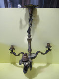Vintage Brass 3 Arm Pendant Light 490H x 420W