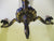 Vintage Brass 3 Arm Pendant Light 490H x 420W